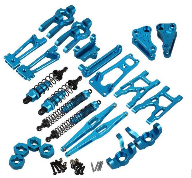 WLtoys K949 10428-A 10428-B 10428-C piezas de repuesto de coche teledirigido metal actualización accesorios brazo oscilante Barra de eje trasero C asiento de dirección