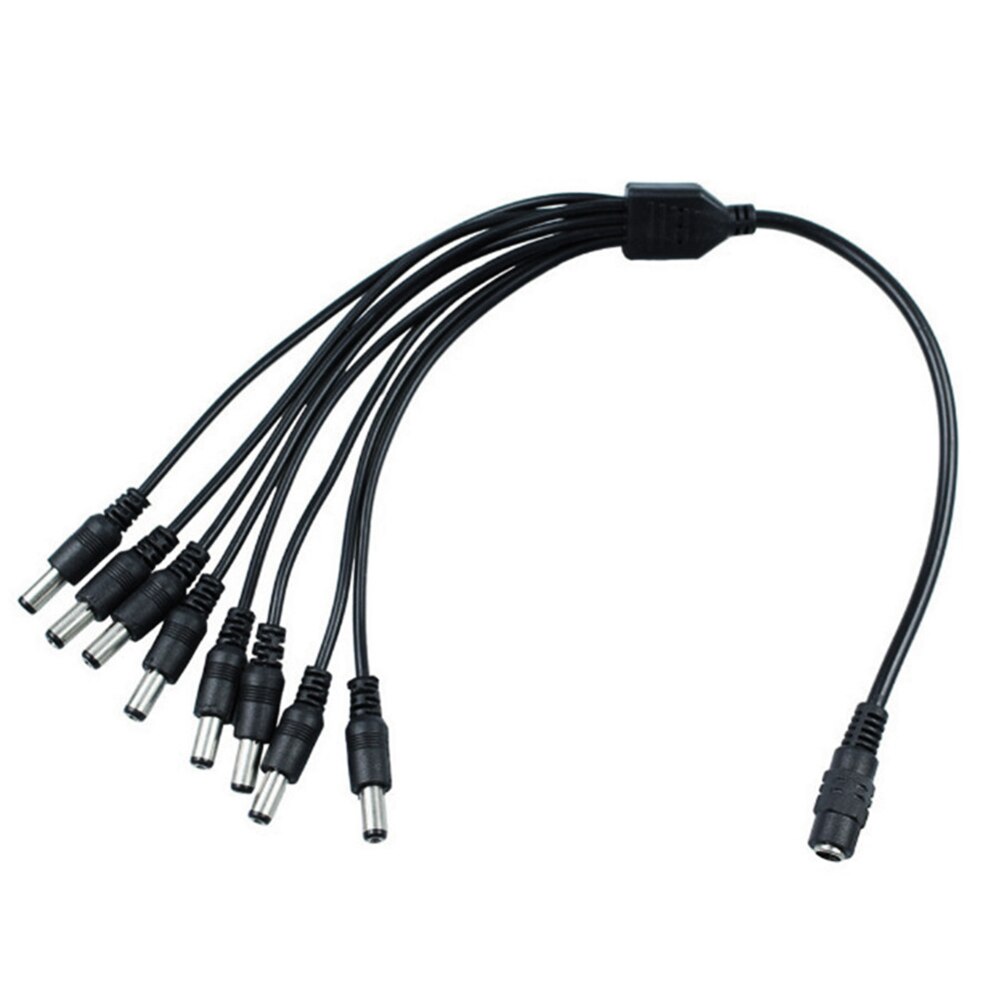 8 Ways DC Male and Female Power Cable 2.1mm Cable Extension Cord For Secuirty System Camera CCTV Power Adapter Input Line