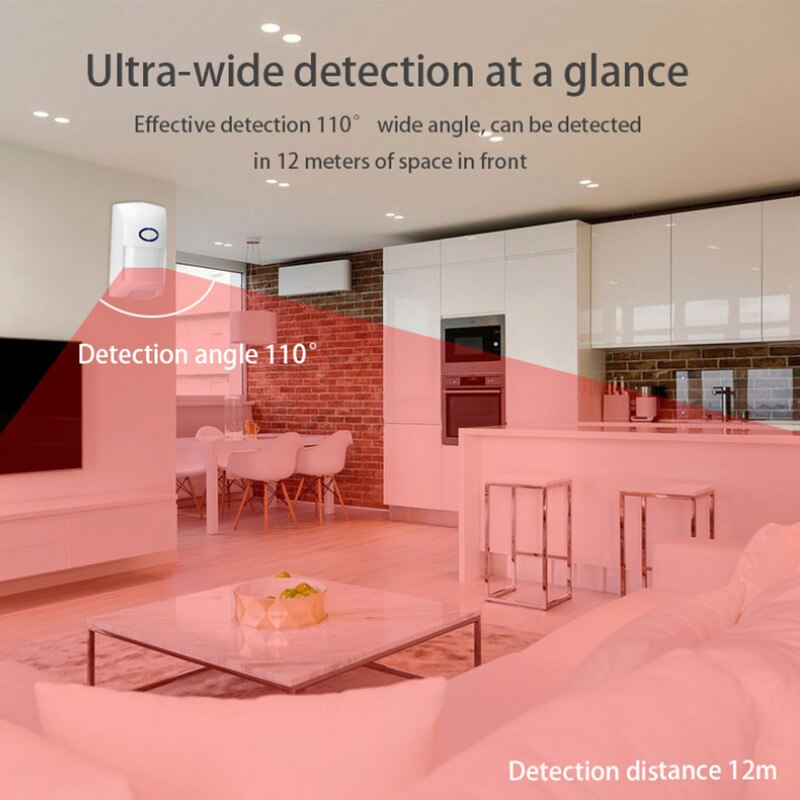 Smart Motion PIR Infrared Detector Sensor WIFI Movement Sensor Wireless Home Security Alarm System With Tuya Smart Life APP