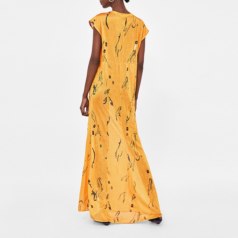 JuneLove été femmes bohème o cou imprimé longue longueur de plancher robe à manches courtes robe droite femme tenue décontractée