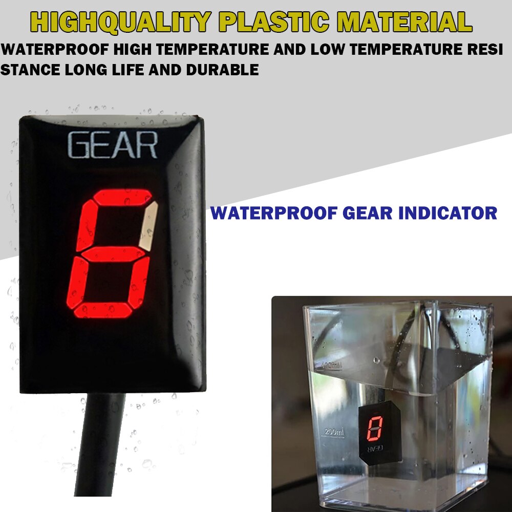 Gear Indicator Motorcycle Lcd 1-6 Niveau Gear Indicator Digitale Gear Meter Voor DL650 Boulevard Intruder VL800 VL1500 2003