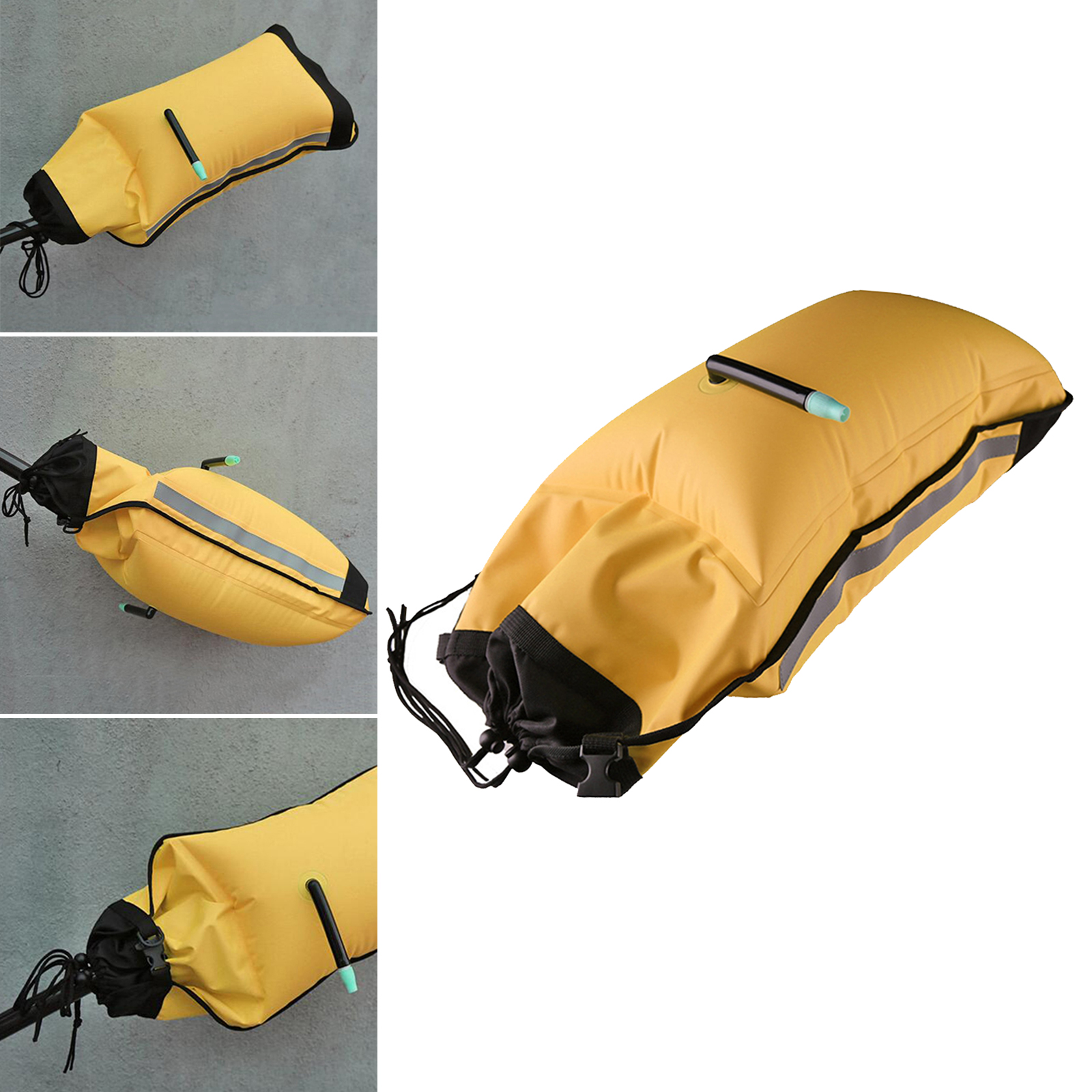 Canoe Kayak Boat Paddle Float Double Chamber Quick Release Floating Bag