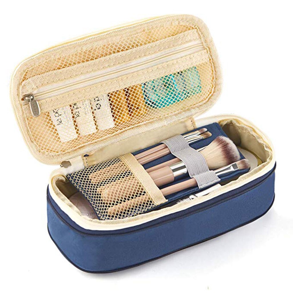 Multi-function school pencil storage bag stationery box large capacity canvas pen curtain box boy girl children stationery