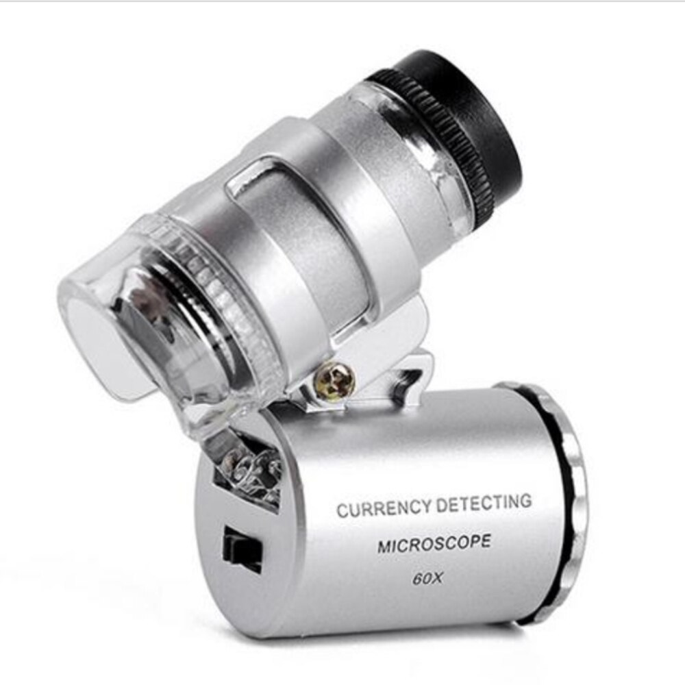 60X Zoom Handheld Monoculaire Microscoop met LED Microscoop Loep Juwelier Vergrootglas