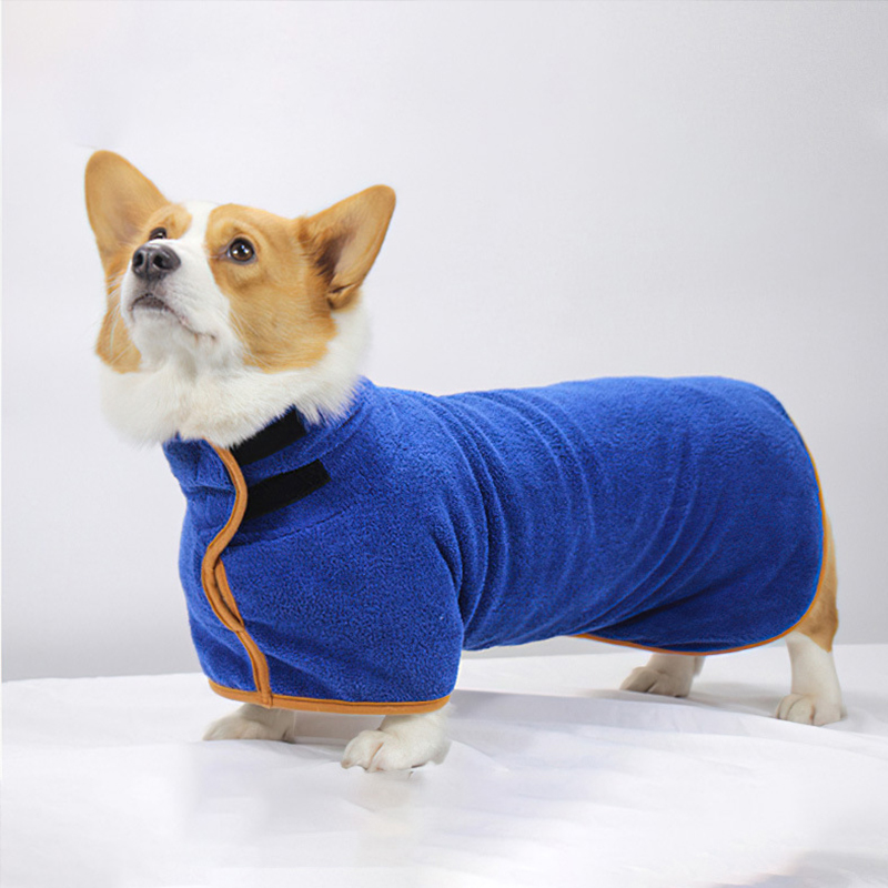 Dog bathrobe, absorbent pet quick drying bath towel