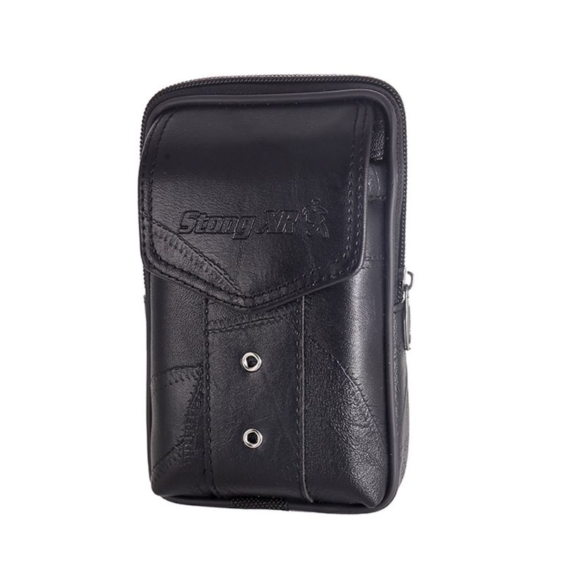 Vintage Leather Waist Bag Belt Loop Holster Carry Phone Pouch Wallet Case: 3TT903908-2-BK