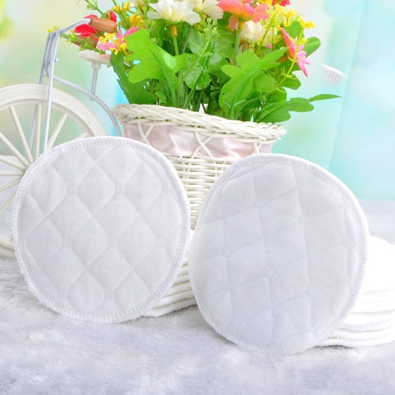 12Pcs Herbruikbare Nursing Zoogcompressen Wasbaar Zachte Absorberende Baby Borstvoeding Waterdicht 3 Lagen Pure Katoen Borst Pads