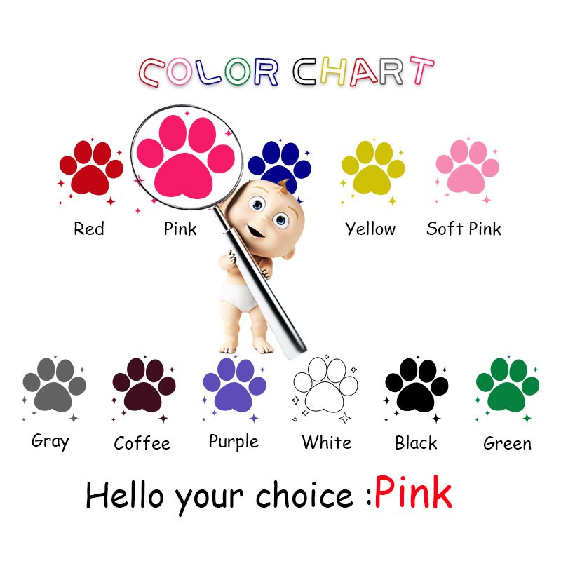 Gør-det-selv hundeindretning soveværelse aftagelige vinyldecals wallstickers pvc wallstickers kunst vægmaleri klistermærker dekorativt klistermærke vandtæt: Lyserød