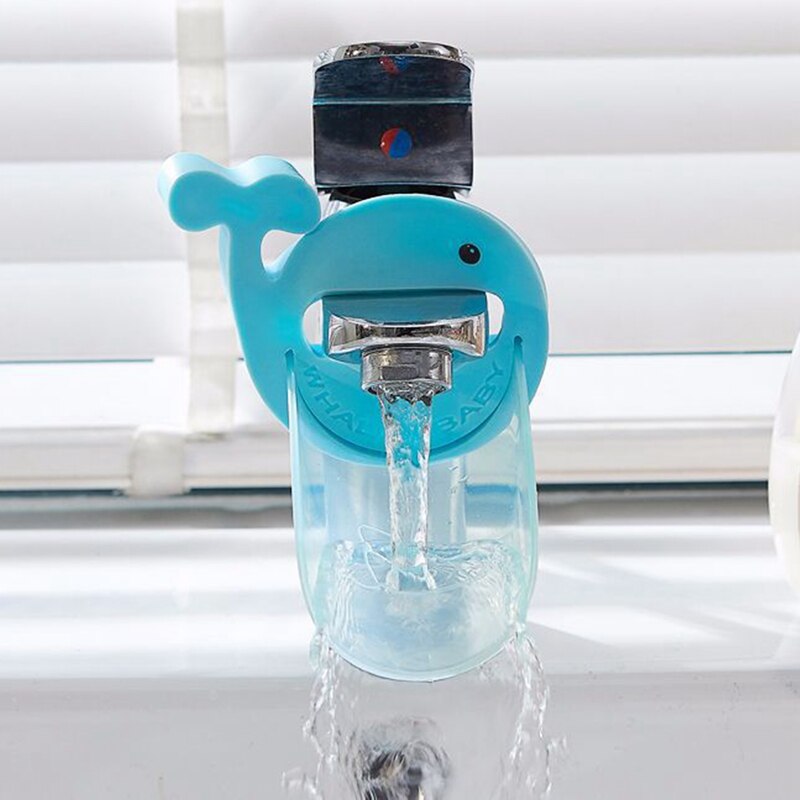 Kids Hand-Washing Solution Tools Faucet Handle Extender Set Cartoon Whale Extend Sink Handle Faucet Spout for Child