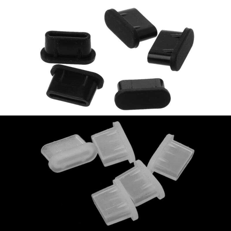 5PCS tipo-c spina di polvere porta di ricarica USB protezione custodia in Silicone per accessori per smartphone Samsung Huawei