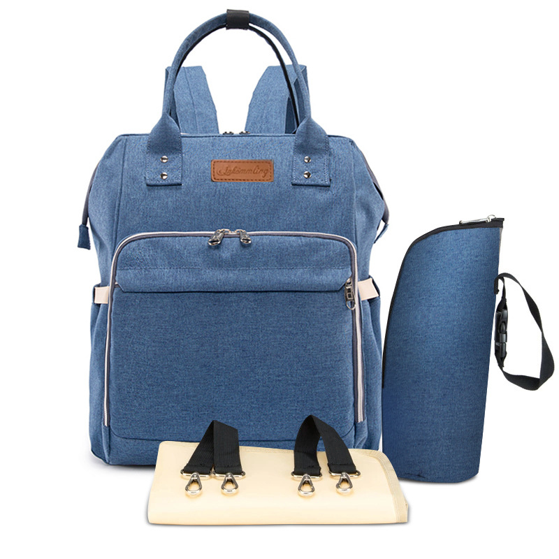 Ankommling2020 Style offres spéciales sac à couches étanche offres spéciales sac à couches imprimé à pois multi-fonctionnel: Linen Blue