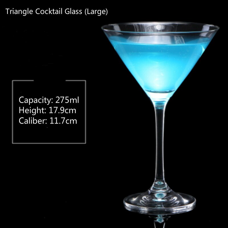 100-300ml Cocktail Glass Cup Wide Mouth Champagne Cup 6 Styles Dish Cup Goblet Martini Glass Wine Glass Bar Household Drink: 275ml