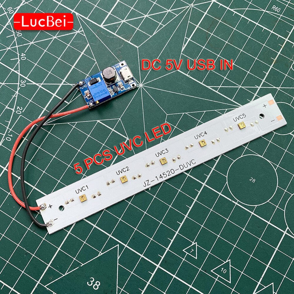 6V 275nm 5W Uvc Led Module Voor Uv Lamp Sterilisator Uvc Diepe Violet Ultraviolet Licht Voor sterilisatie: USB CK5L