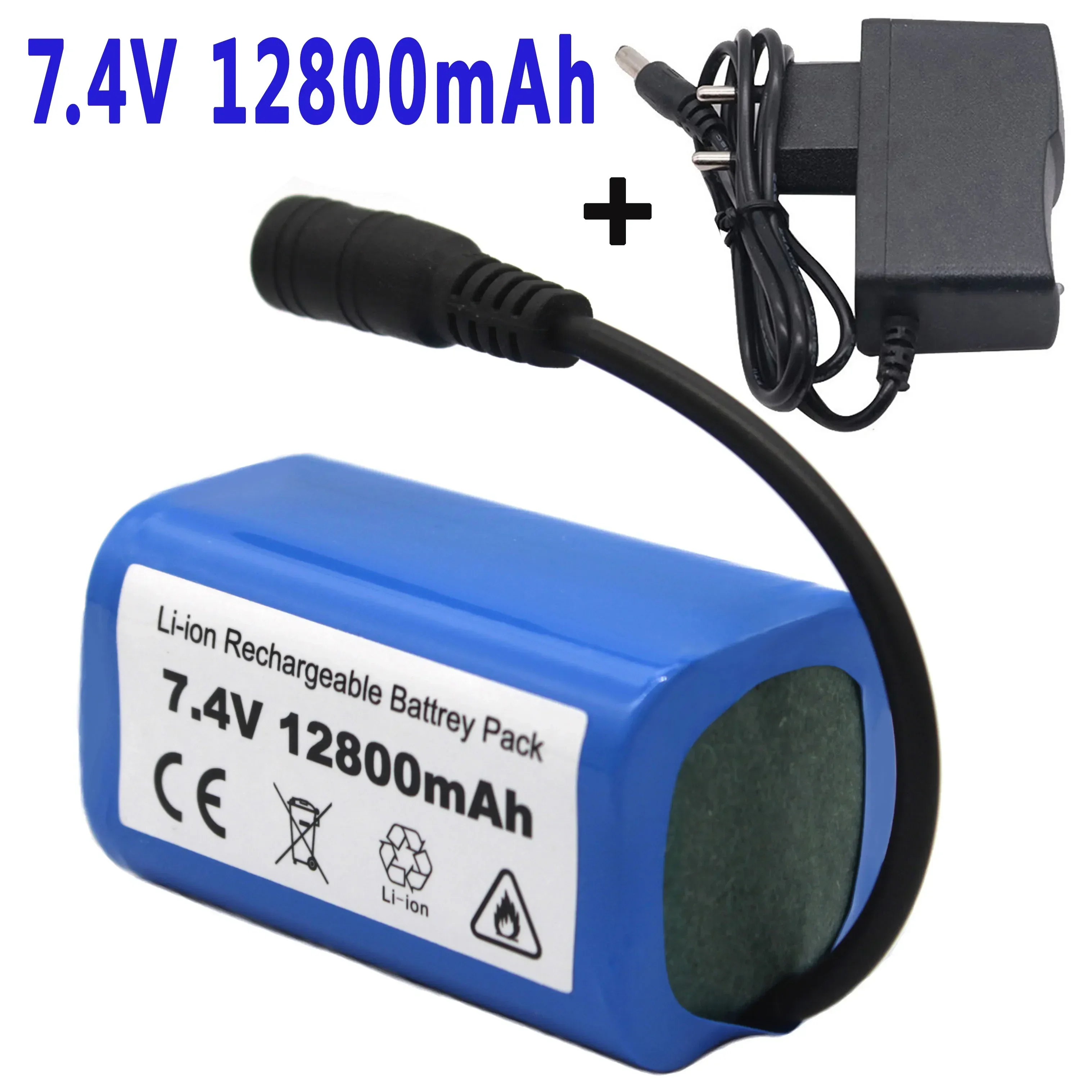 Nueva batería LiPo mejorada, 7,4 V, 12800 MAH, t1882011-5, t888, v007, h18, C18.: Negro