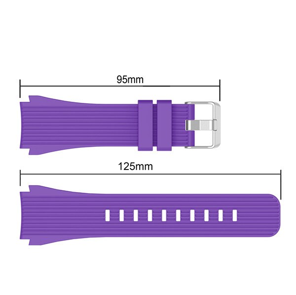 Galaxy 46mm watchband Replacement silicone strap For Samsung Gear S3 22mm sport wristband For Samsung Galaxy 46mm SM-R800 watch: Purple / For Galaxy Watch46mm