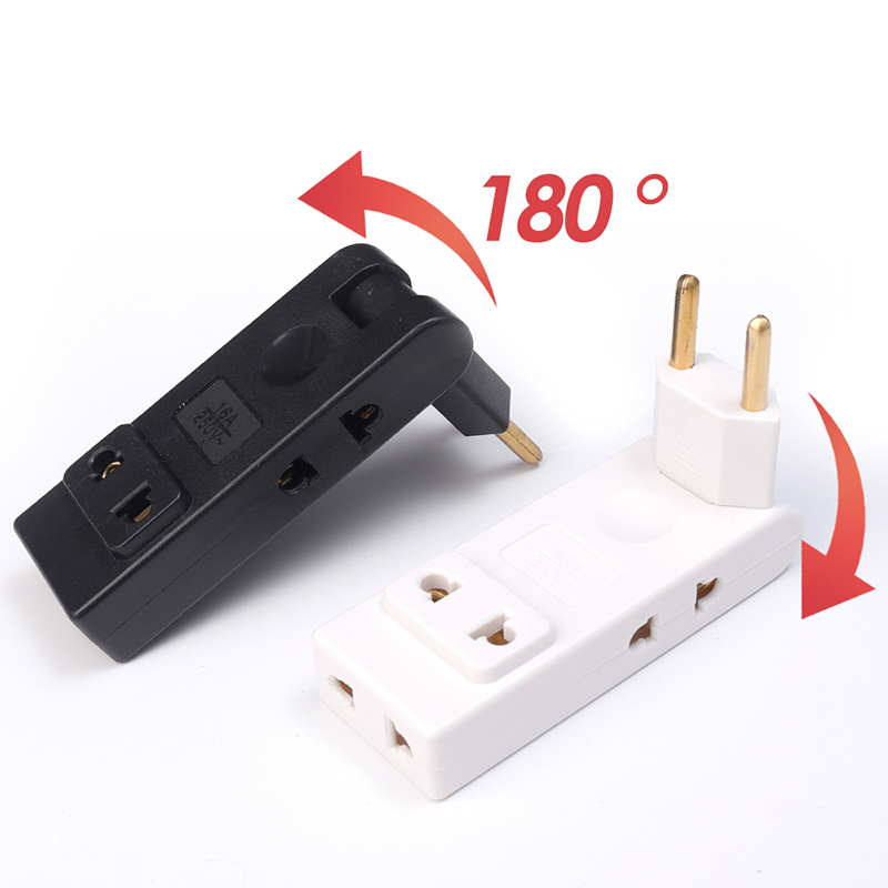4 in 1 Wall Outlet Extension EU Electrical Socket 180 Degree Plug Adapter Canada Mexico Travel Aadapter Portable Power Converter