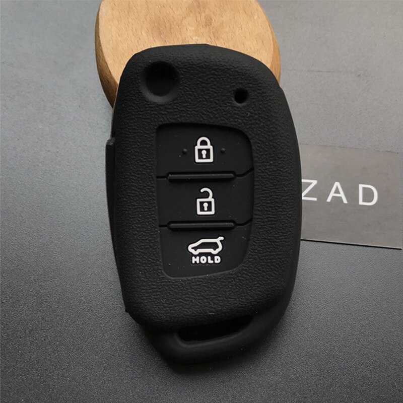 Zad 3button Silicone Rubber Car Key Case Cover For Hyundai Accent I20