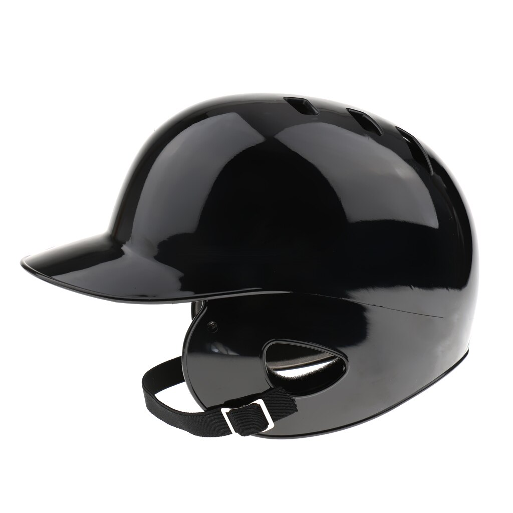 Double Flap Baseball/Softball Batting Hat Head Protector -Black