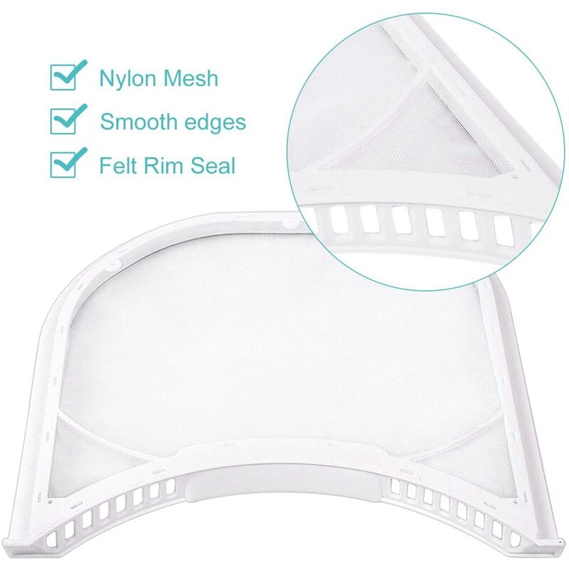 2 Pack Of Dryer Lint Screen With Felt Rim Seal For LG 5231EL1003B DLE2512W DLE2514W