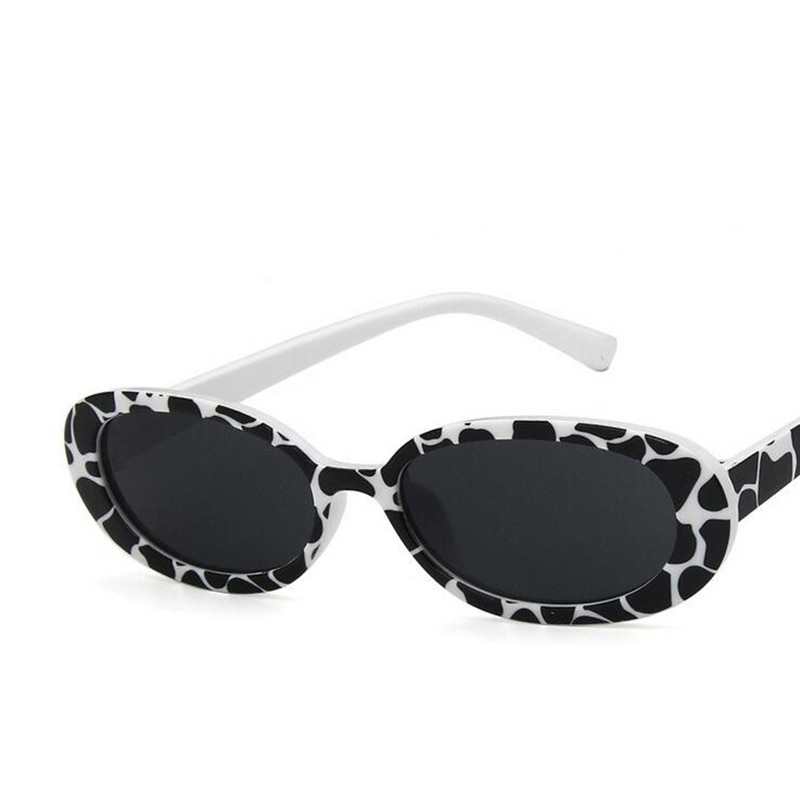 Retro ovale solbriller damemærke vintage hip hop lille stel solbriller gennemsigtige sorte røde  uv400 oculos