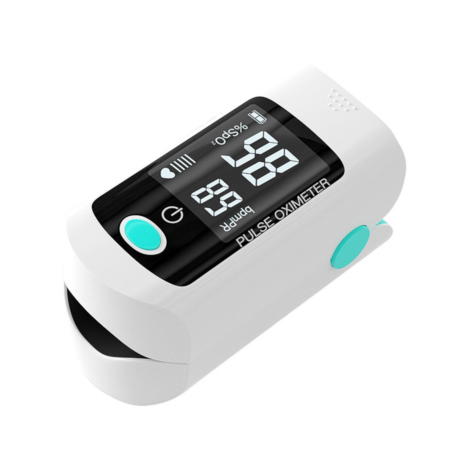 Pulsossimetro portatile pulsossimetro digitale per uso domestico ossigeno nel sangue misuratore di saturazione della frequenza cardiaca Spo2 PR Monitor per dito per la casa: 1Pc blue