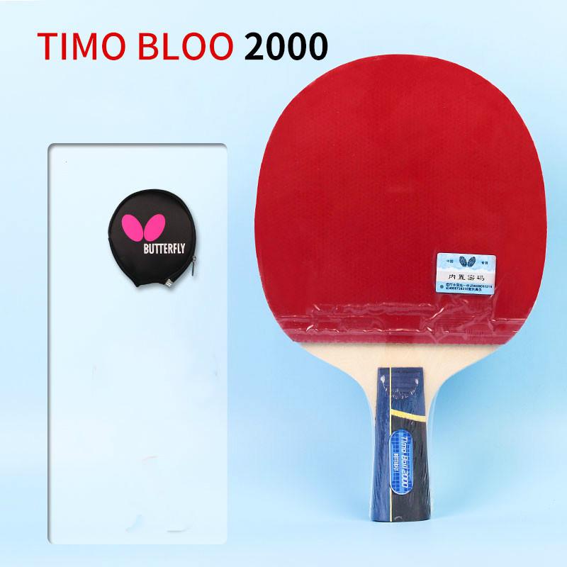 Butterfly 1000 2000 3000 bordtennisracket med gummipingispaddel kort handtag tennisbordsracket långt handtag: 2000 korta
