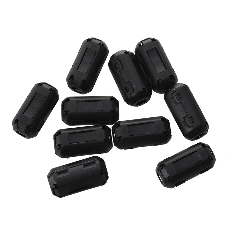 10 Uds. Pinza RFI EMI EMC, filtros de ruido, núcleo de ferrita para Cable de 3,5mm