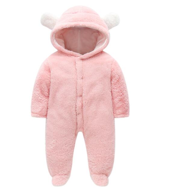 Loozykit Pasgeboren Baby Winter Kleding Baby Jongens Meisjes Zachte Fleece Jumpsuit Pasgeboren Bovenkleding Rompertjes Dikker Pyjama Playsuit