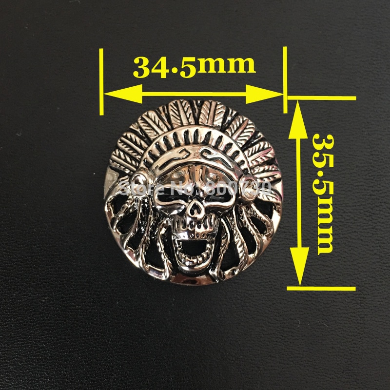 (KBM86) 10 st 1-3/8 ''(34.5mm) indian Chief Head Conchos Westerse Paardensport Tack Concho Screwback Leathercraft Silver