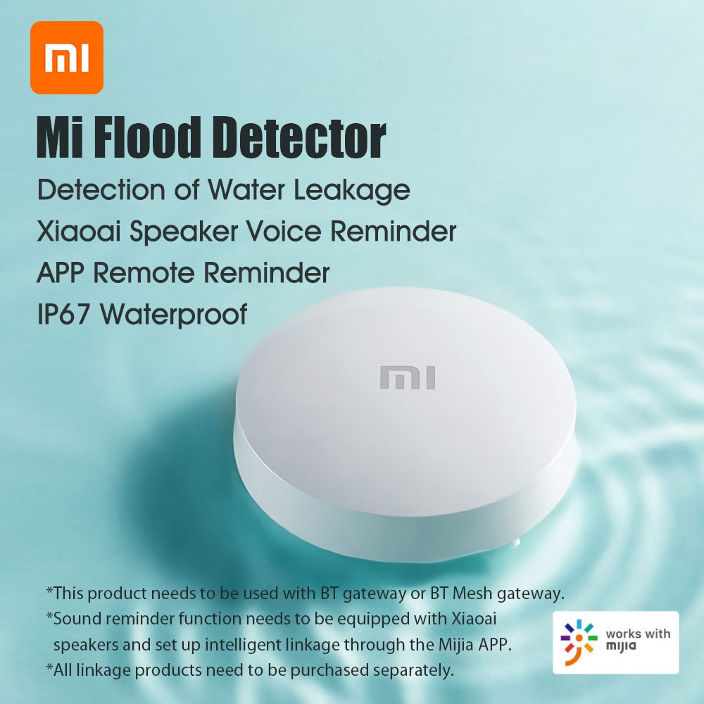 Original Xiaomi Water Immersing Sensor Smart Wireless Water Leak Detector IP67 Waterproof Works With Mi Home APP