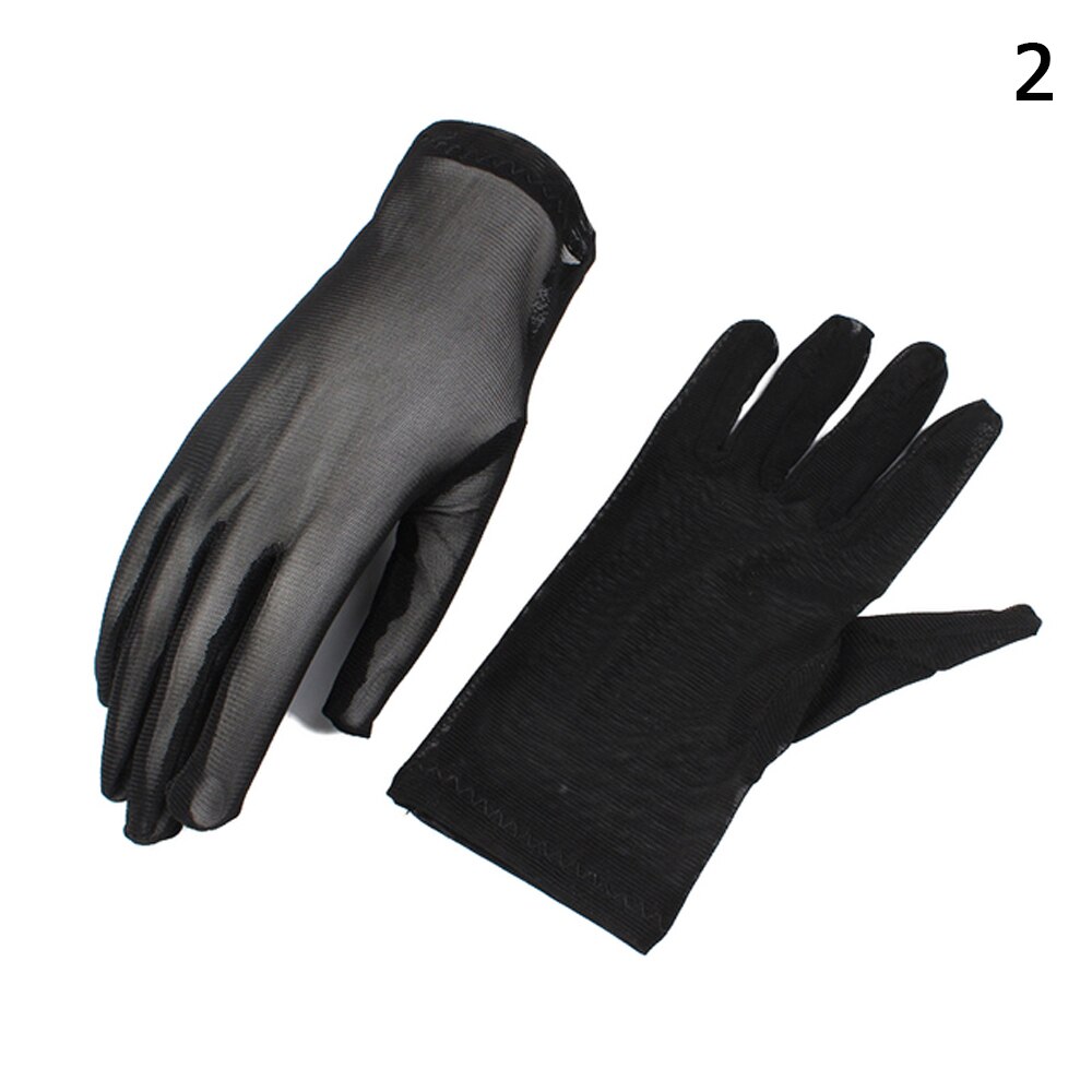 Guanti da donna con protezione solare guanti eleganti da donna lunghi in Tulle guanti elastici in pizzo pieno guanti sottili in garza a rete per la guida: B