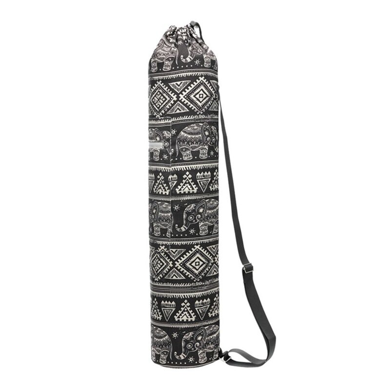 home indoor Yoga Mat Storage Bag Printed Zipper Drawstring Bags Carrier Organization Tool With Straps: A6