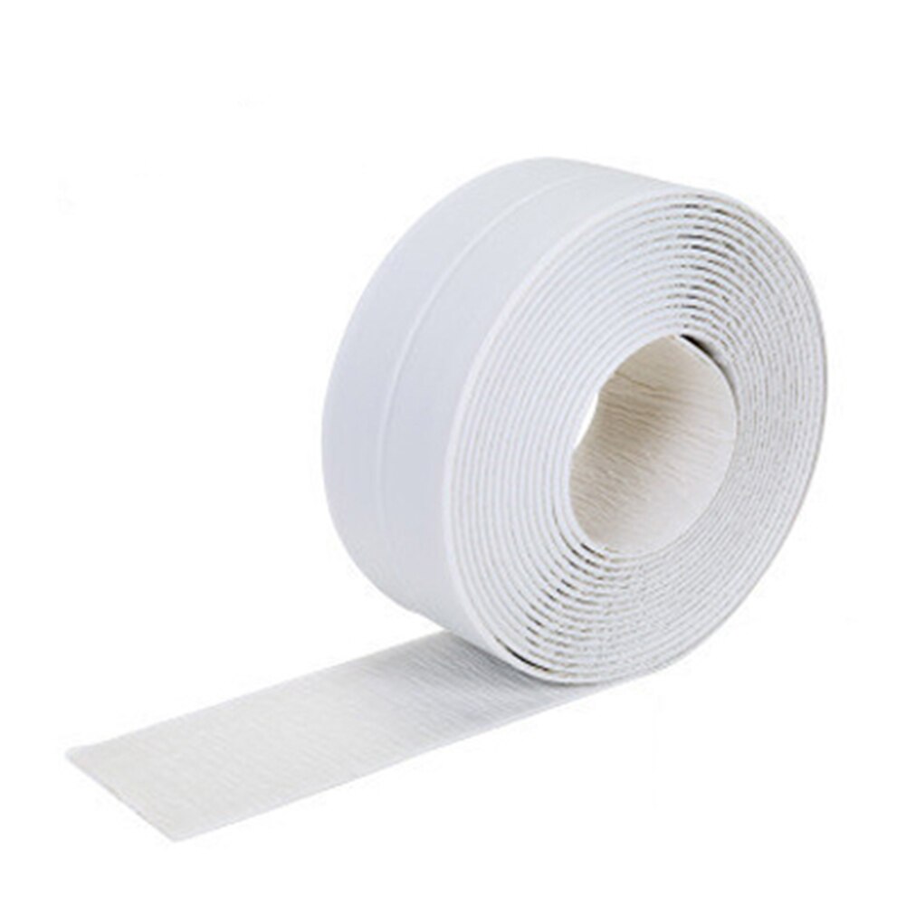 Self Adhesive Kitchen Stickers 3.2m PVC Waterproof Anti-moisture Sticker Toilet Bathroom Wall Corner Line Sink Stickers: White