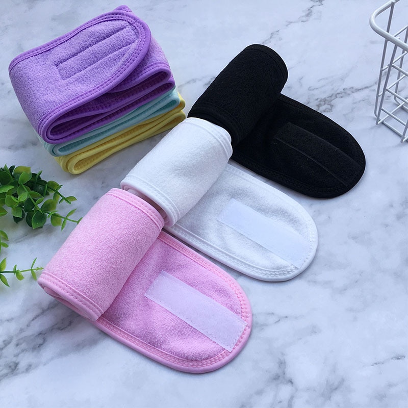 1pc justerbara ansiktshårband makeup pannband handdukar hårinpackning duschmössor stretch handduk rengöringsduk hårtillbehör