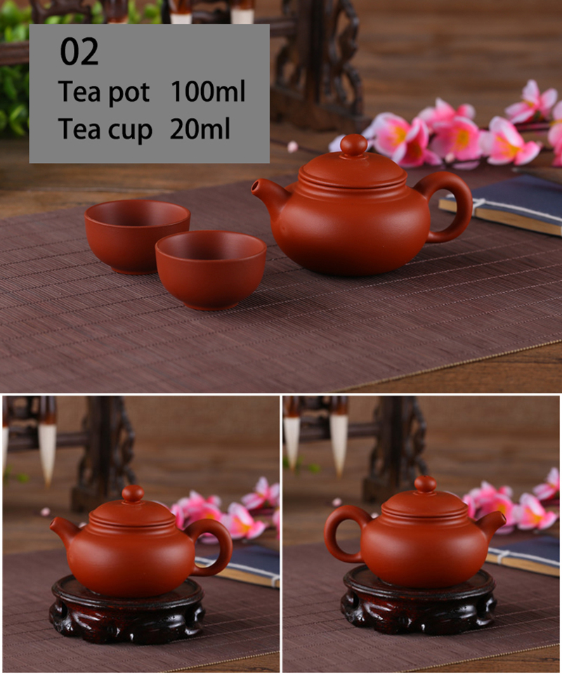 Yixing Paarse Klei Kleine Thee Set Omvat 1 Pot 2 Kopjes, Xishi Pot Thee Ceremonie, zisha Keramische Aardewerk Theekopje, China Kung Fu Thee Set