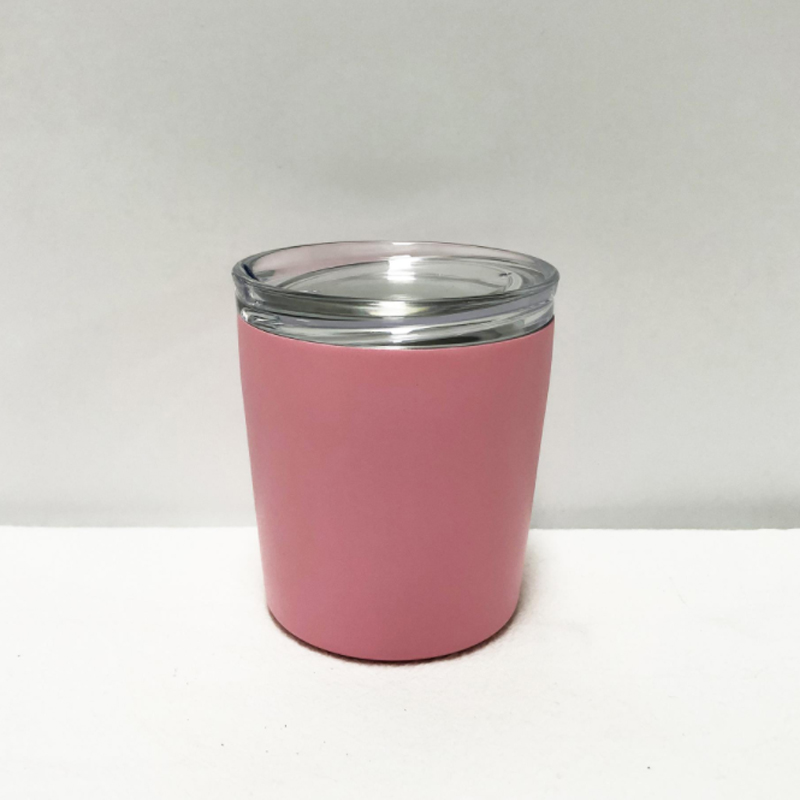 Taza Termo de acero inoxidable para café, vaso de viaje con tapa para llevar en el coche, ideal para , 240ml, 360ml, 304, 18/8: Pink 240ml