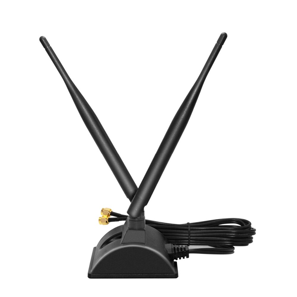 Dual Band WiFi Router Dual RP-SMA Male Signal Booster Antenna 6dBi Network Hotspot Amplifier Wireless Range Extender