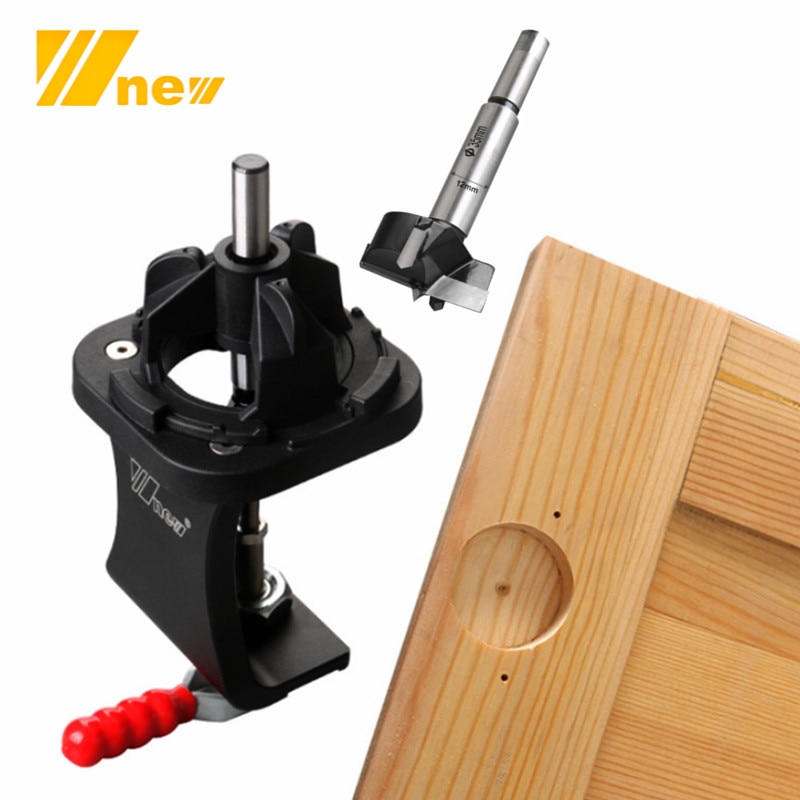 35mm Concealed Hinge Jig Kit Door Hinge Hole Locator Template for Face Frame Cabinet Cupboard Door Hinges