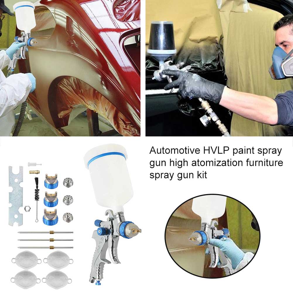 600cc møbler hjemme letvægts aluminiumslegering værktøj køretøj let at rengøre bil hvlp bærbar luftregulator malingssprøjtesæt