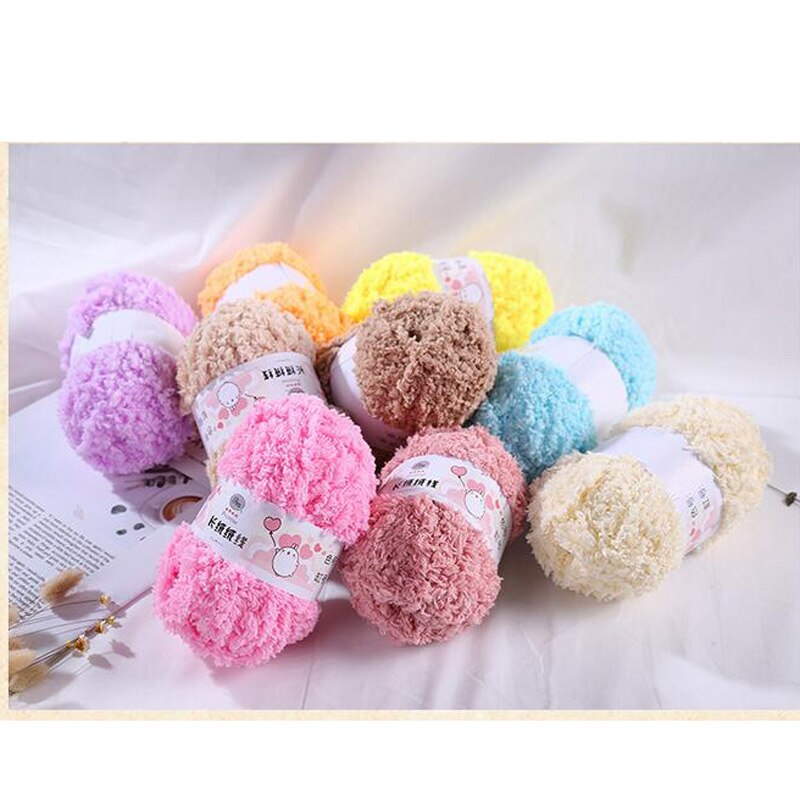 Diy Coral Fluff Yarn For Knitting Long Yarn Baby Knitting Yarn Hand-Knitted Hook Needle Wool Yarn For Hand Knitting Thread