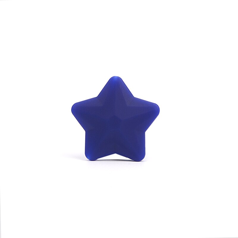 LOFCA 5pcs Star Silicone Beads Soft teether Star Shape BPAFREE Baby Diy Jewelry Bracelet Necklace and Pendant Making Oral Care: navy