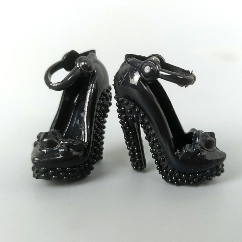 1 conjunto boneca roupas 1:6 escala vestido roupa para 11.5 polegada 30cm boneca vestido floral preto com chapéu vermelho e sapatos para meninas brinquedo presente