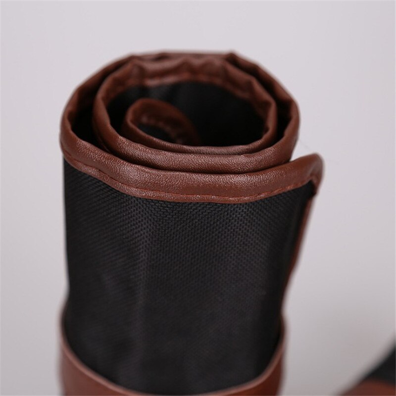 36/48/72 Gaten Boete Etui School Canvas Roll Pouch Make Comestic Bruin Borstel Pen Opslag Pecncil Doos Estuches school