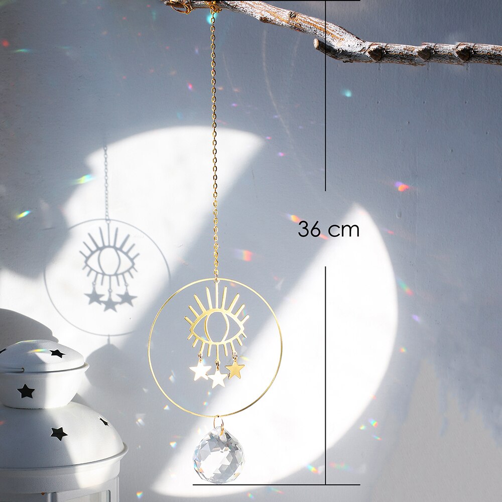 Eye Suncatcher Tuin Decoratie Outdoor Crystal Light Catcher Regenboog Opknoping Boho Inrichting Rainbow Maker Windows Suncatcher