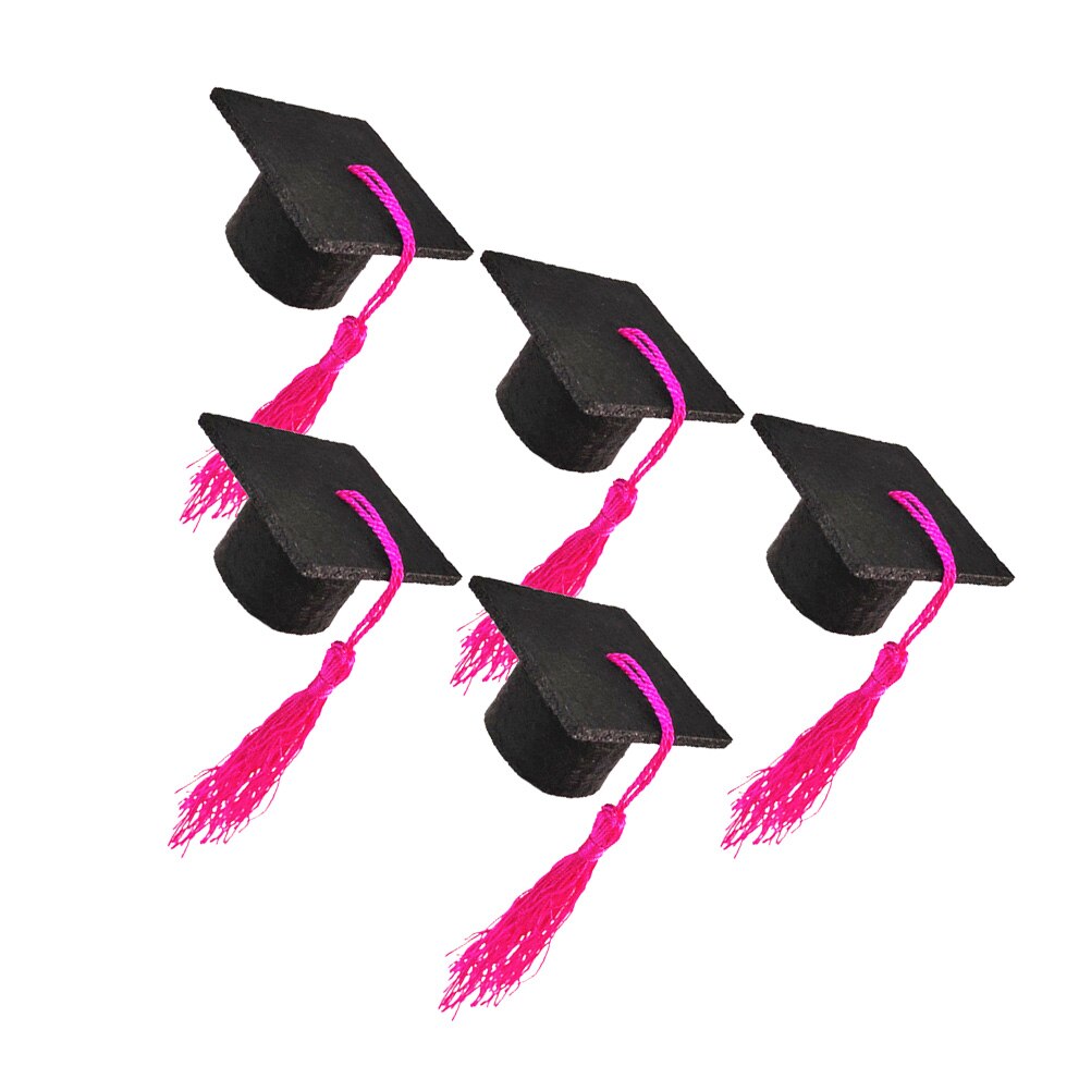 Couverture de bouteille de bière 5 pièces, Mini décoration créative pour remise de diplôme: Rosy