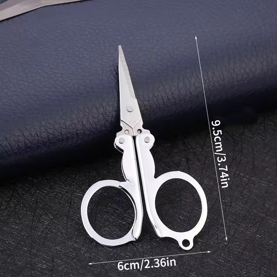 Ciseaux de poche pliants multifonctionnels en acier inoxydable, petits ciseaux pliants, Mini outils de coupe de fil pour la maison, en acier inoxydable