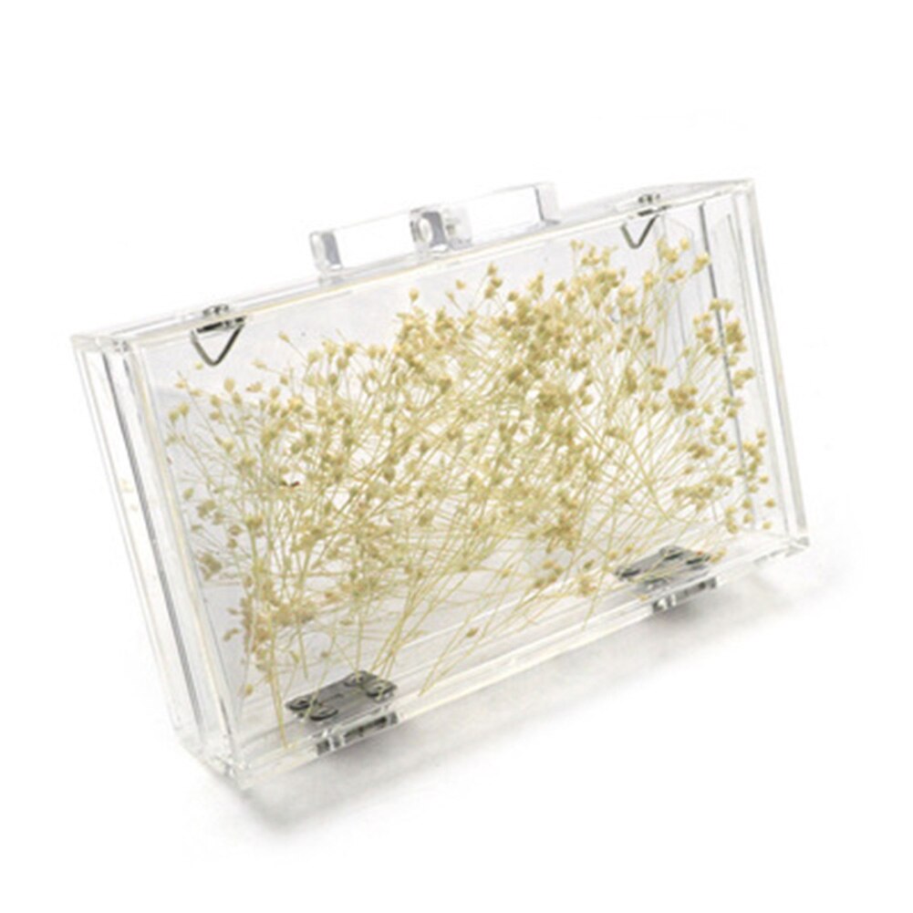 Dames avondtassen bloemen bruiloft feest handtas modieuze crossbody heldere harde transparante kettingtas 18*5*11cm