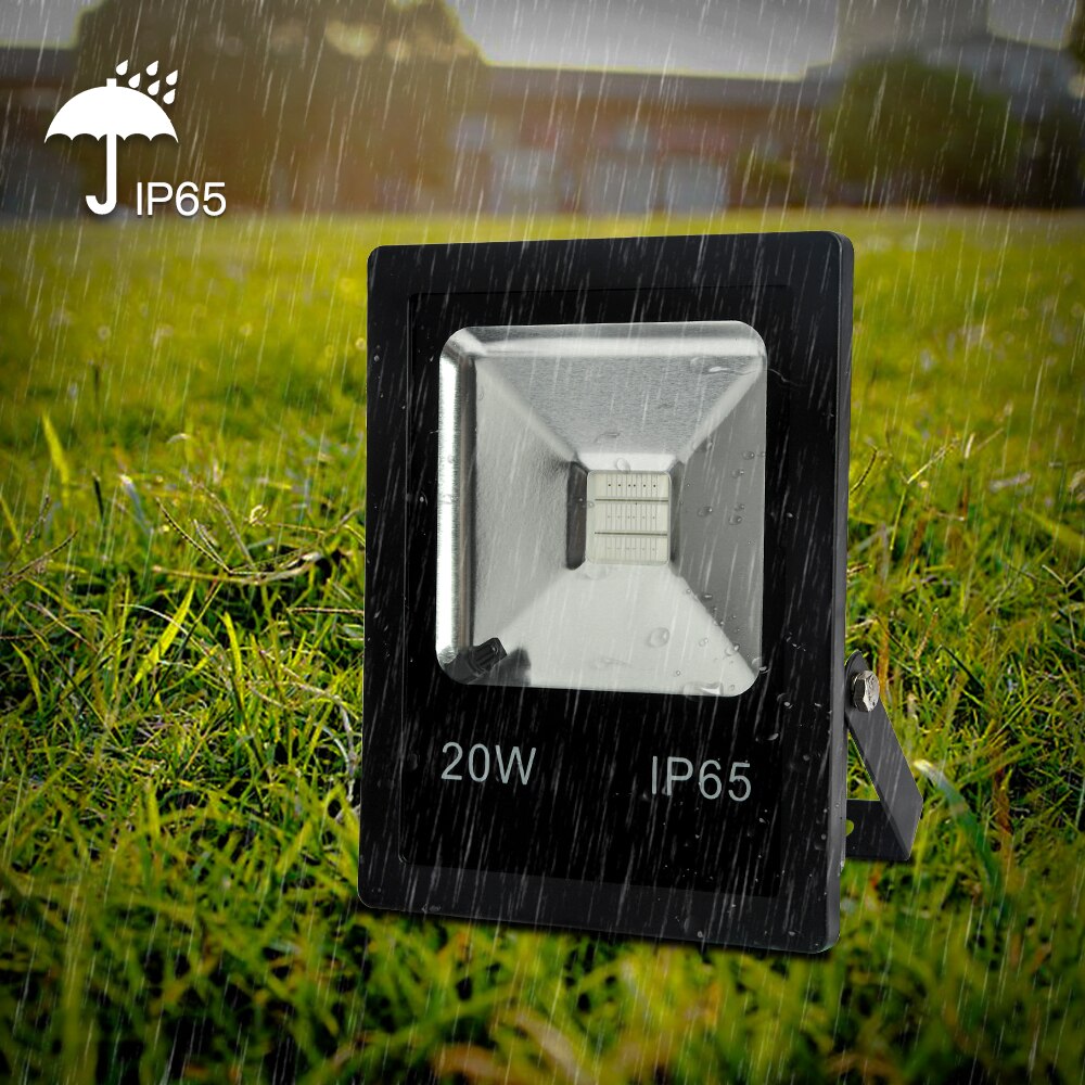 Led Flood Light 10W 20W IP65 Waterproof Led Spotlight OutdoorLighting Led Floodlight RGB red/green/blue/white For Garden Square