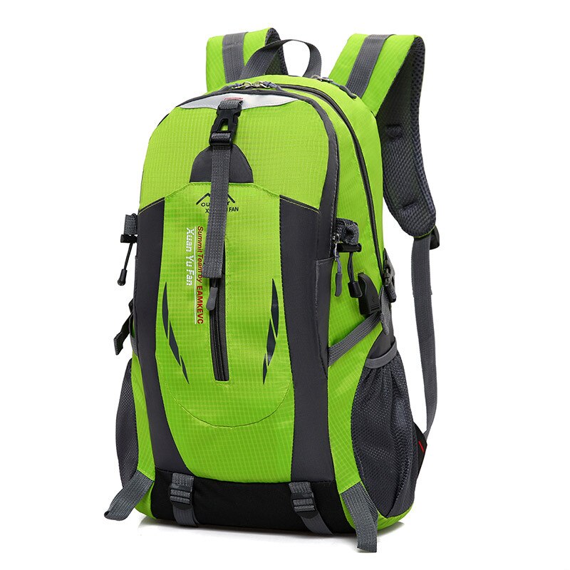 35L Waterproof Backpack Hiking Bag Cycling Climbing Backpacks Travel Outdoor Bags Men Women USB Charge Anti Theft Sports Bag: Green