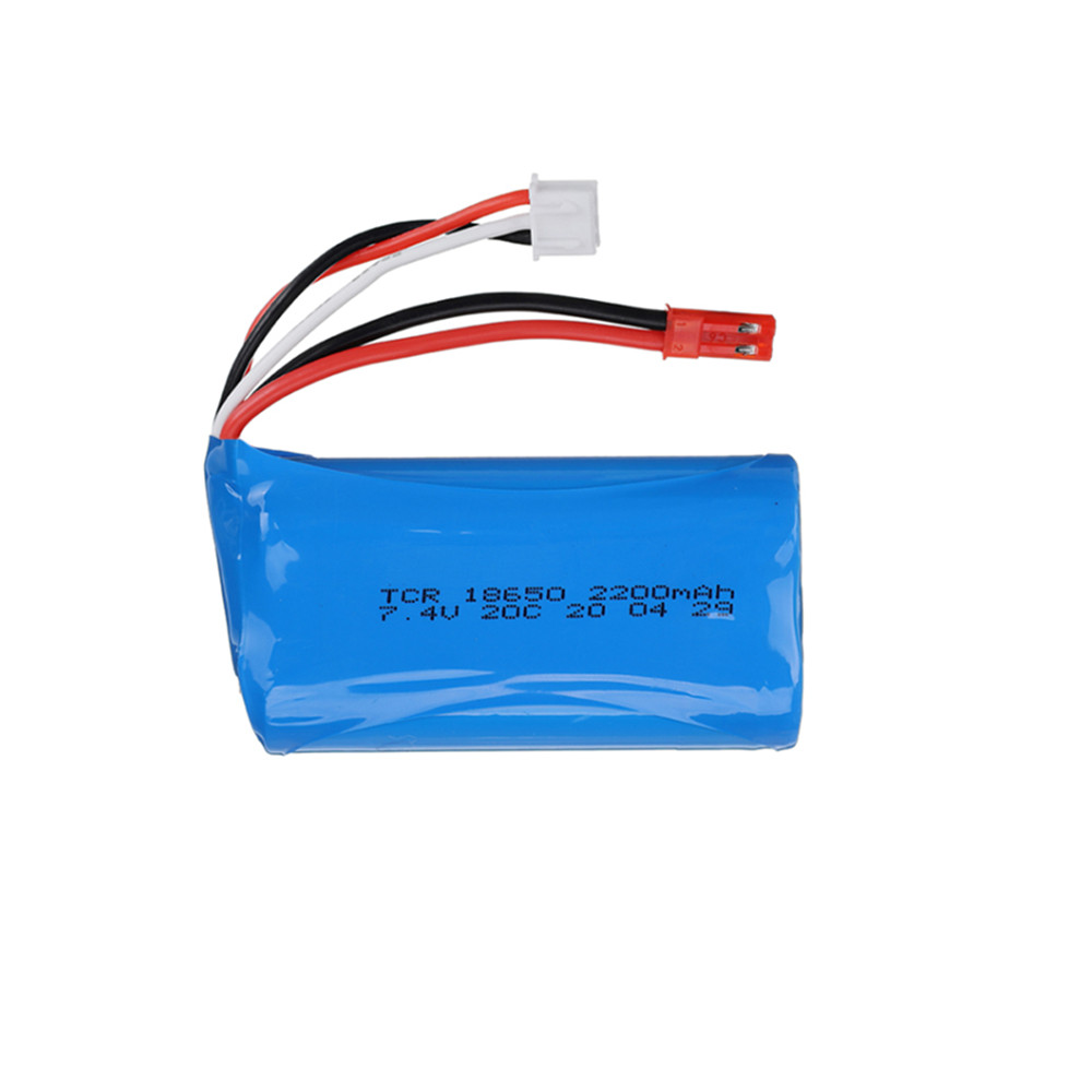 7,4 V 1500/2200/3000/ 3500 mAh JST/T/SM enchufe 18650 2S batería de iones de litio para Wltoys 12423 10428 12429 12401 12402A piezas de repuesto de coche teledirigido: Oro